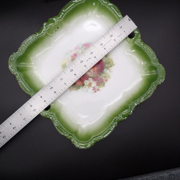 Antique PM Moschendorf Bavaria Hand Painted Porcelain Serving Tray Floral - Picture 5 of 6